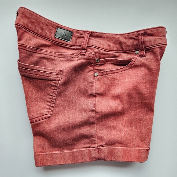 Celebrity Pink Size 7/28 Rust Colored 4 Inch Denim Style Shorts Extreme Stretch - Picture 13 of 14